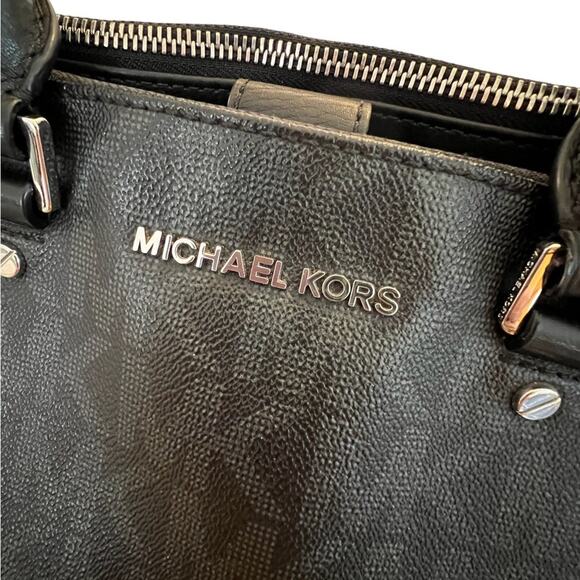 Michael Kors Sutton Satchel Classic Dark Brown/Black with Logo - Picture 6 of 12